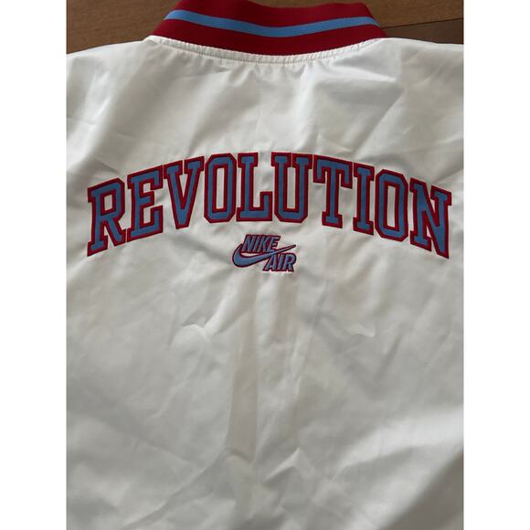 VTG Nike Air Revolution short sleeve zip long jacket white red blue XL - Picture 7 of 16